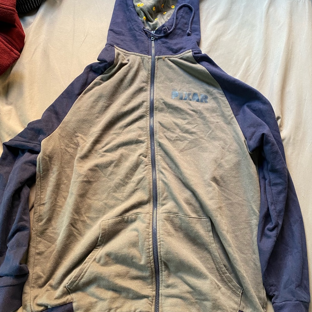 Disney Pixar Zip Up Hoodie Sweatshirt